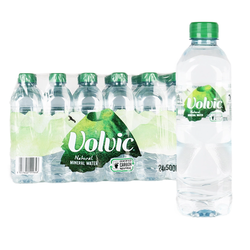 法国Volvic/富维克进口天然矿泉水500ml*24瓶饮用水家庭泡茶水 - 图0