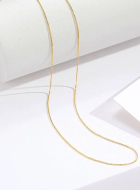 【喜爱】O字链镀金锁骨链盒子链女款合金链子  勿拍款