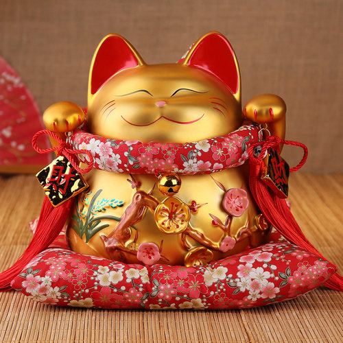 招财猫摆件 正版招财猫大号日本陶瓷储蓄罐 存钱罐开业创意礼品 - 图2
