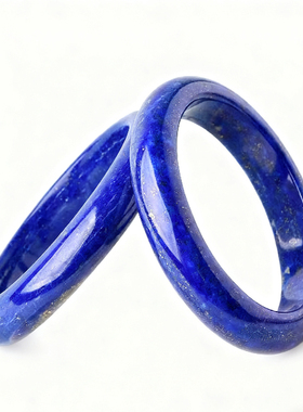 天然青金石正圈手镯帝王青老料