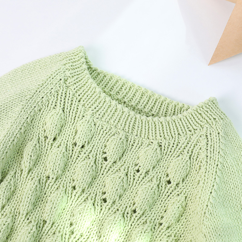 乐趣棉毛线线手编宝宝小叶子儿童毛衣棒针手工编织diy材料包制作 - 图1