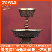 Eight-Rayon copper for the cup protection cup 8 auspicious for the Buddhas cup Home home Holy water glass Eight for cup brass Carved Cup
