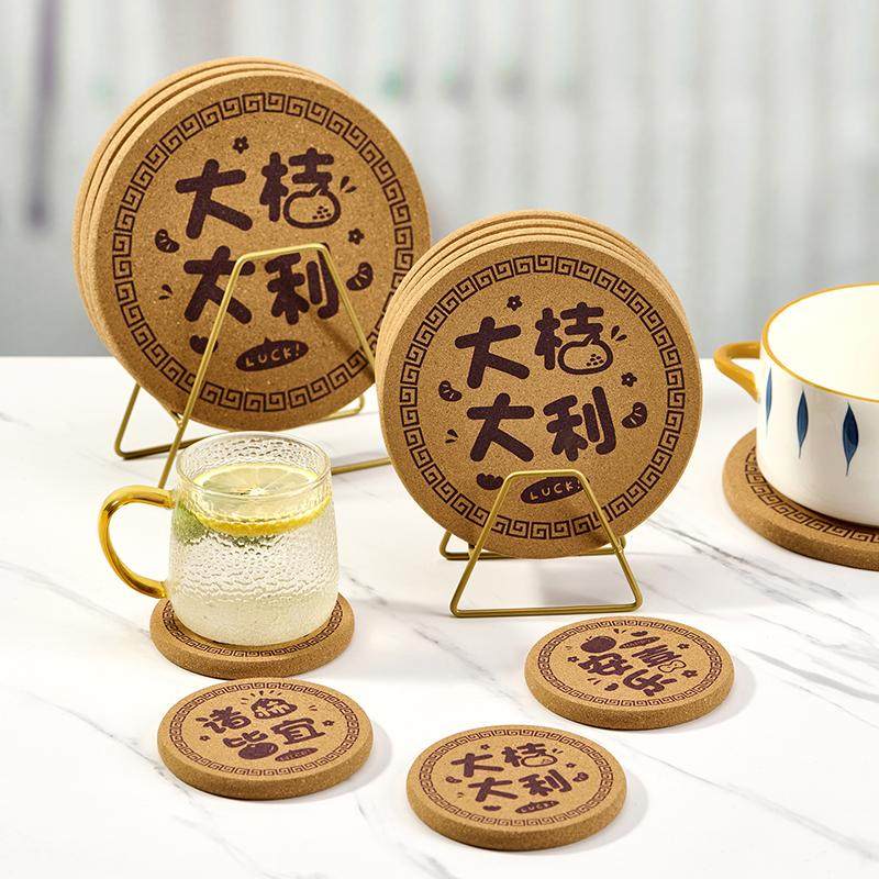 软木杯垫隔热垫定制图案中国风复古风防滑防烫吸水茶杯垫餐垫锅垫,淘宝优惠券,粉丝福利购,淘宝优惠卷