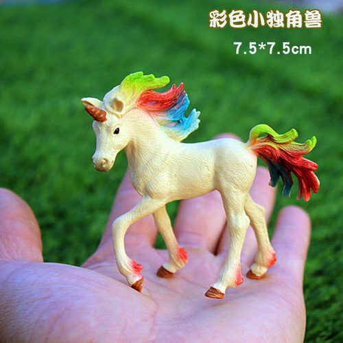儿童玩具仿真动物飞马模型卡通童话神话神兽精灵马彩色独角兽礼物 - 图1