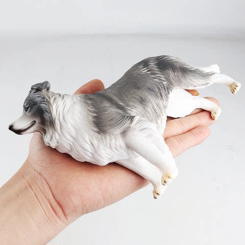 儿童认知玩具边境牧羊犬模型仿真动物车内装饰狼狗家居摆件宠物犬 - 图1