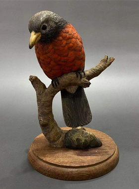 工艺别墅庭院绘画仿真鸟类摆件