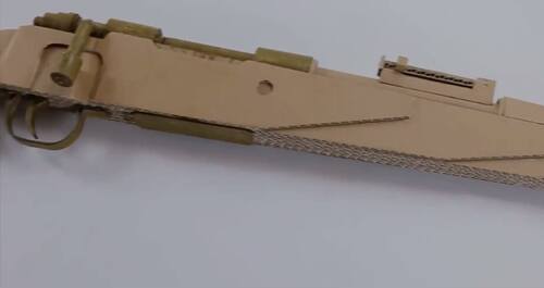不是成品 diy套装  材料包  纸板枪  98k 抛壳可发射 - 图0