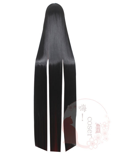 嗨coser 宝石之国 圆粒金刚石cos假发 黑红 波尔茨 1.5米现货352G - 图3