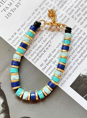 欧美风彩色石头耳环项链手链女