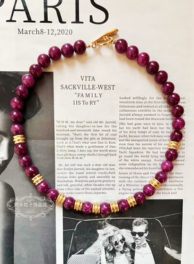 欧美宫廷中古vintage复古气质紫色玛瑙天然石串珠项链耳环套装女