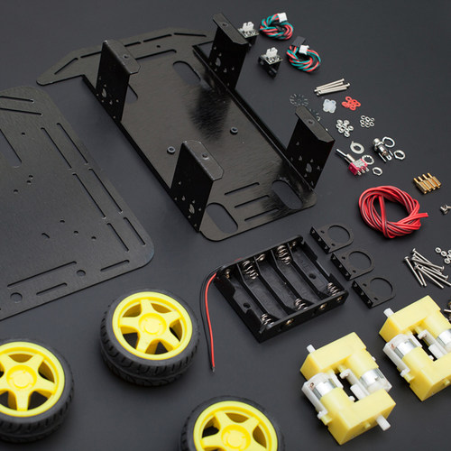 DFRobot A4WD四轮小车带编码器铝合金机器人散件适用Arduino - 图2