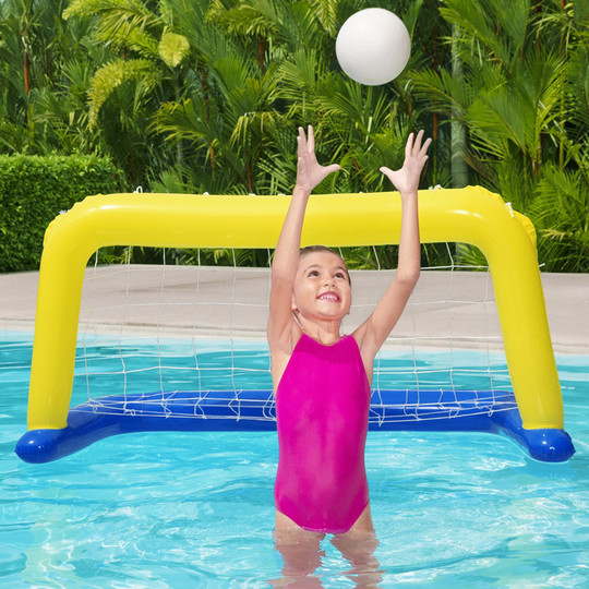 男女宝宝游泳池戏水用品充气篮球架儿童水上互动投篮足球门游戏盘