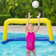 男女宝宝游泳池戏水用品充气篮球架儿童水上互动投篮足球门游戏盘