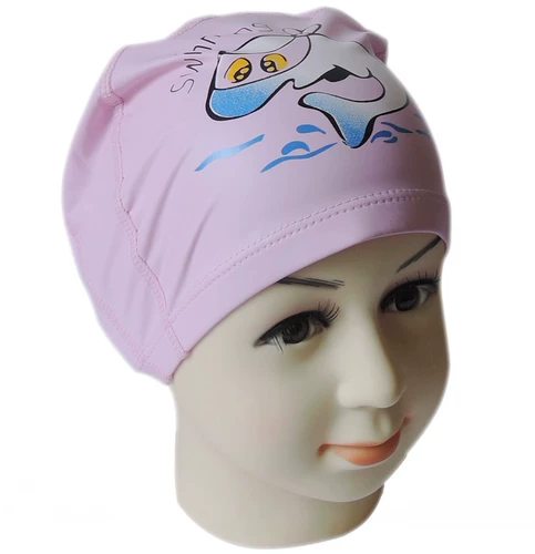Детская мультяшная плавательная шапочка для плавания, плавательный аксессуар подходит для мужчин и женщин для девочек, брезент, лягушка, дельфин