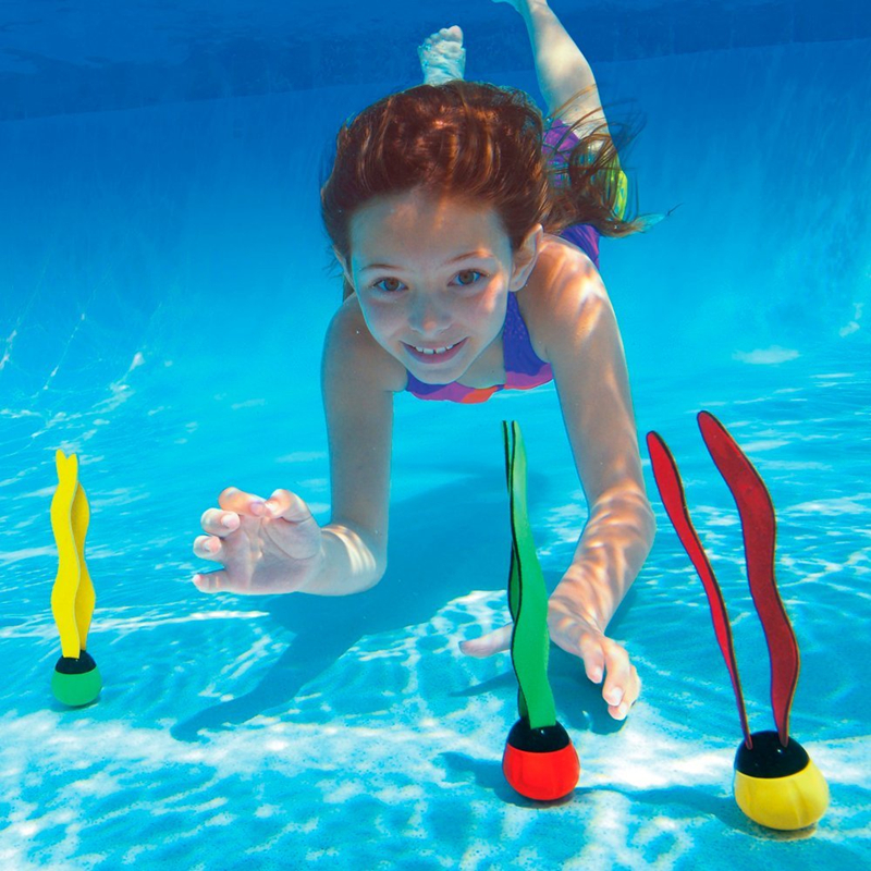 游泳馆儿童潜水培训教具戏水用品沉底棒海草水下取物闭气训练玩具 - 图0