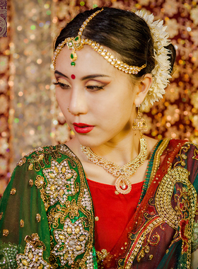 印度巴基斯坦宝莱坞合金项链耳环