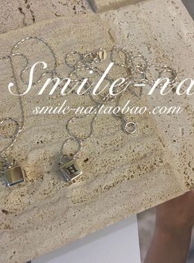 韩国进口纯银可刻字吊坠锁骨项链