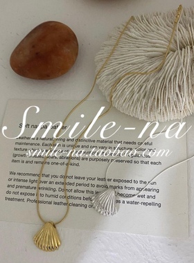 韩国ins925纯银贝壳锁骨链