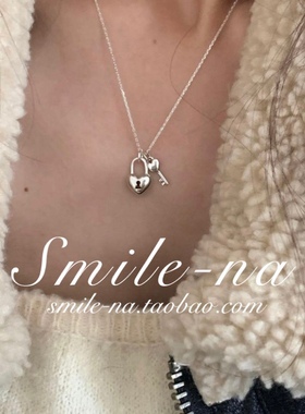 韩国进口小众款925纯银爱心锁