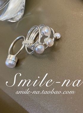 韩国进口小众设计925女多层珍珠