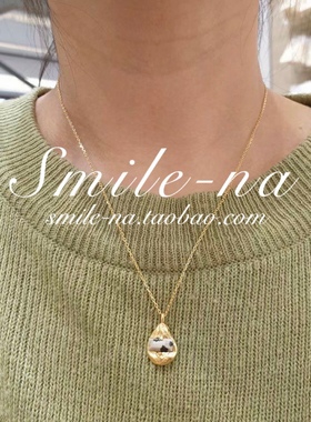 吊坠项链水滴小众锁骨链925纯银