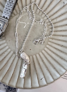 天然别针拼接小众925纯银925纯银