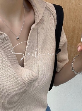 韩国百搭锆石925锁骨链