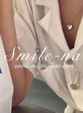 韩国进口纯银可刻字桃心礼物吊坠