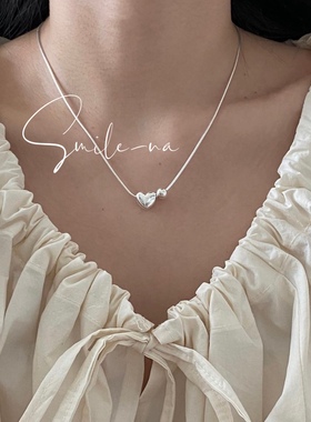 韩国简约爱心925纯银时尚