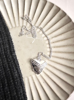 百搭吊坠项链桃心925纯银