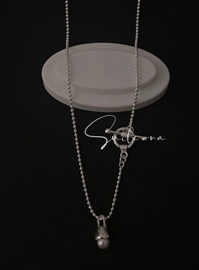 项链珍珠韩国925纯银法式