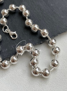 韩国925纯银简约链子拼接