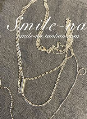 东大门韩国设计师款纯银双层项链