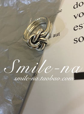 韩国进口925纯银打结设计交叉