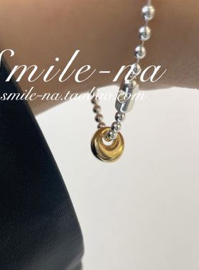 韩国进口ins设计师款纯银银珠