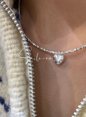 925纯银手工韩国爱心吊坠