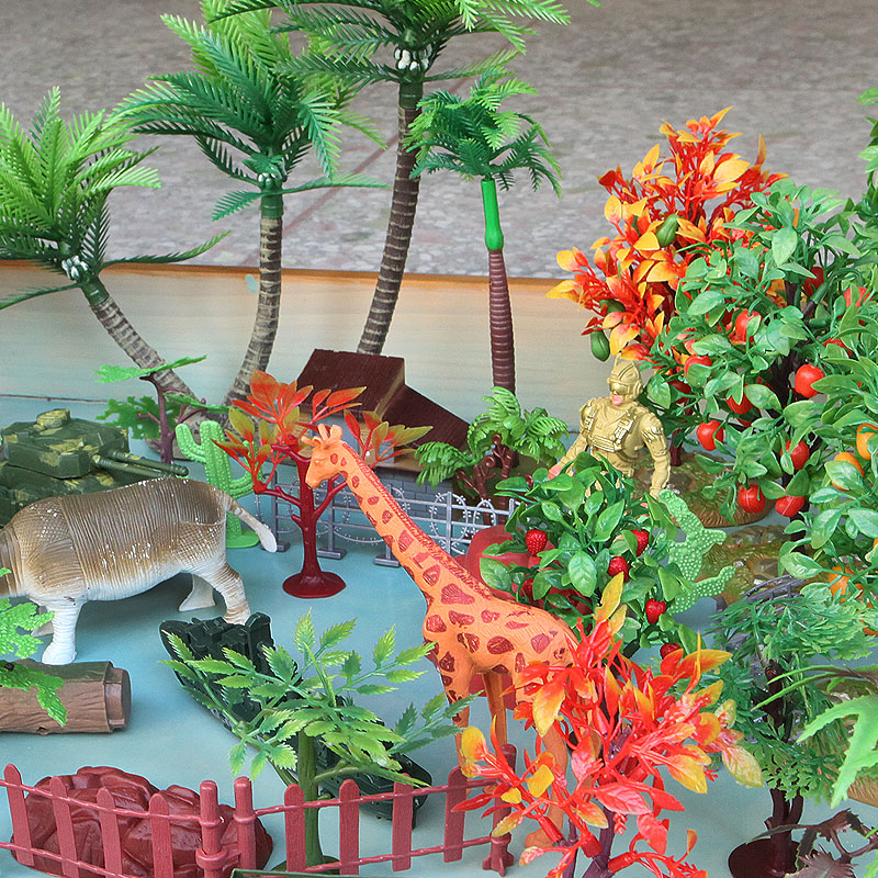 塑料仿真绿植小树木果树模型套装沙盘鱼缸摆件装饰幼儿园场景玩具,淘宝优惠券,粉丝福利购,淘宝优惠卷