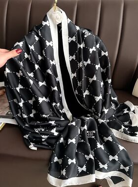 厂家直销仿真丝丝巾长条高级感