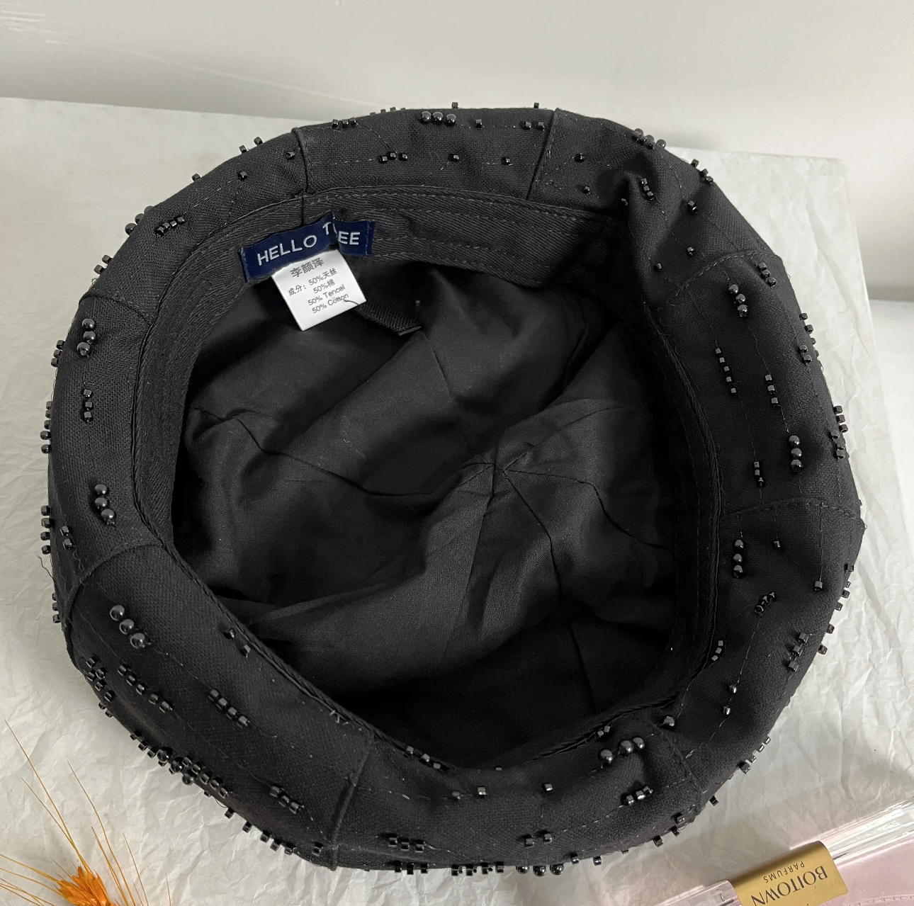 小众设计手工珠珠时尚八角贝雷帽春秋新款百搭女士薄款韩版画家帽 - 图2