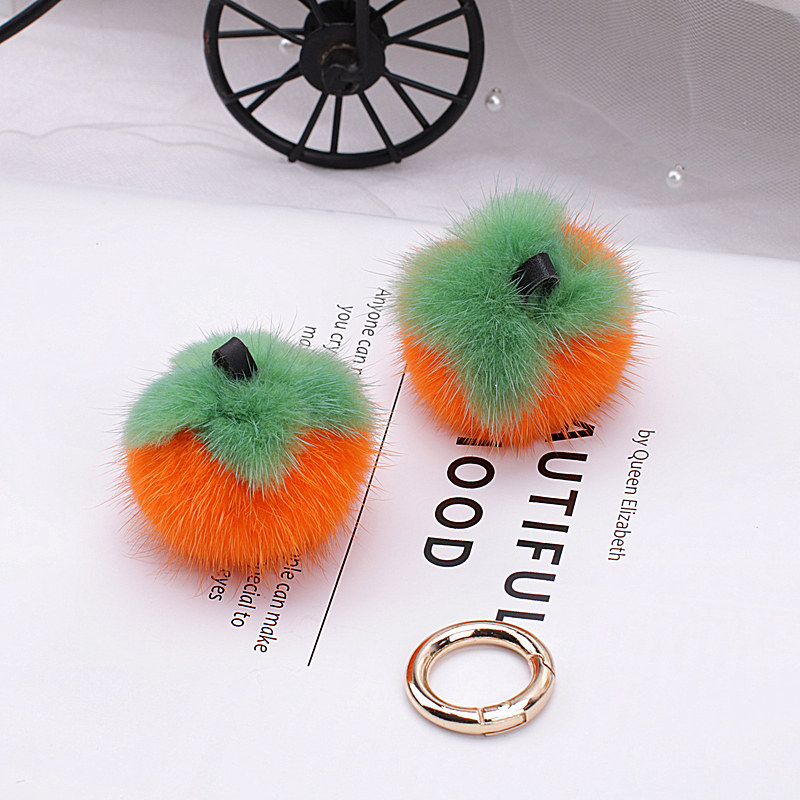 真水貂毛迷你小柿子包挂件汽车钥匙扣手机挂饰毛绒毛球生日礼物,淘宝优惠券,粉丝福利购,淘宝优惠卷