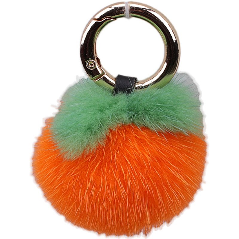 真水貂毛迷你小柿子包挂件汽车钥匙扣手机挂饰毛绒毛球生日礼物,淘宝优惠券,粉丝福利购,淘宝优惠卷
