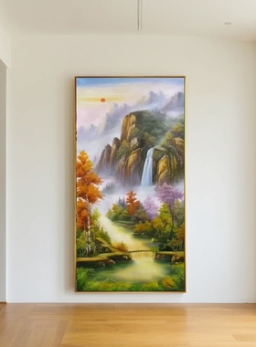 手绘新中式聚宝盆油画