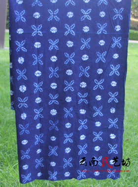 扎染布大理白族手工蓝染服装布料