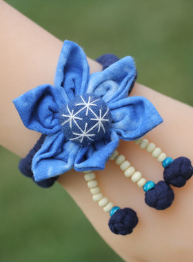 女布艺民族发大理白族扎染百搭