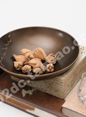 新中式复古果盘茶几摆件