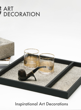 马毛装饰摆件现代轻奢客厅书房