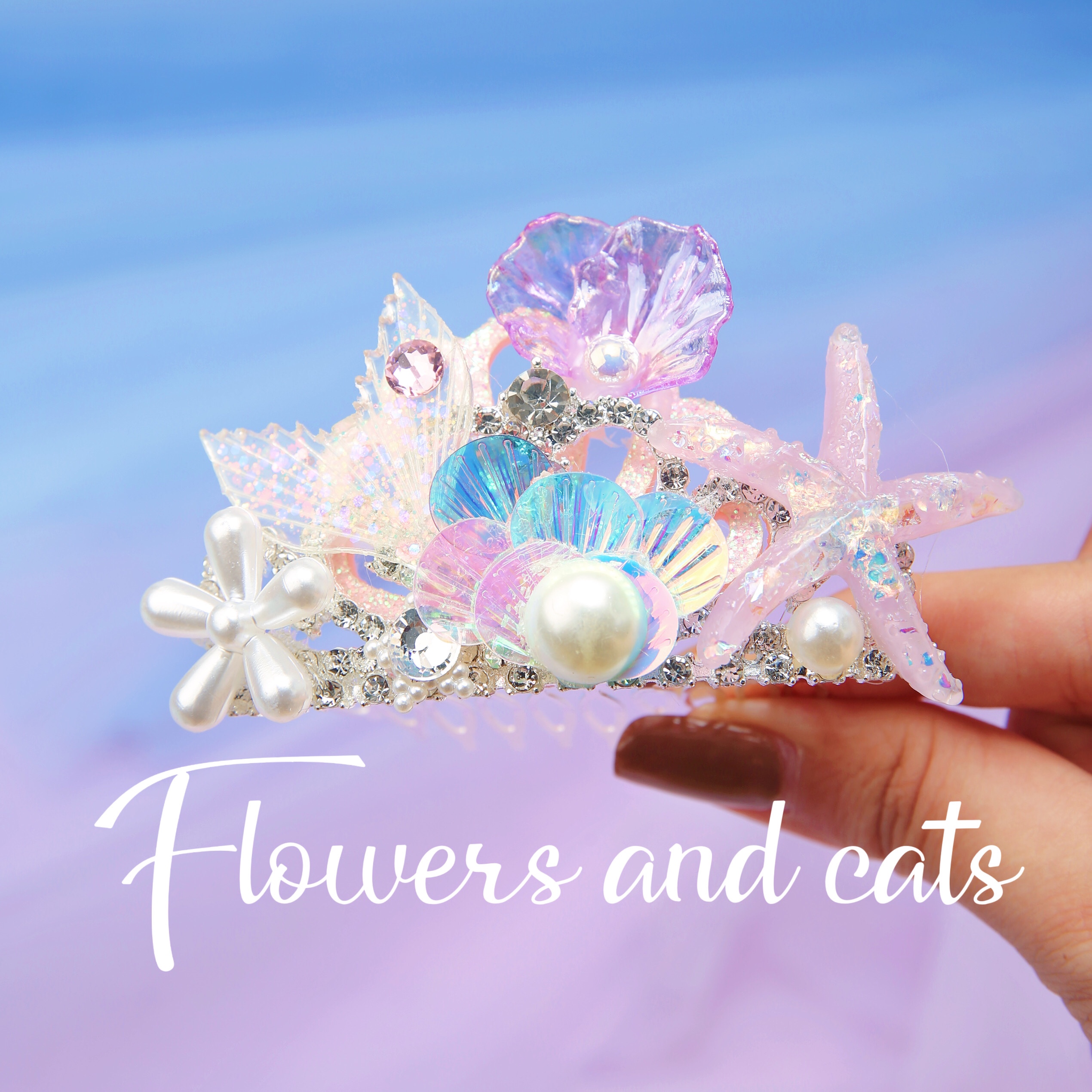 Flowers and Cats女童王冠迪士尼冰雪奇缘皇冠头饰儿童发箍小女孩 - 图2