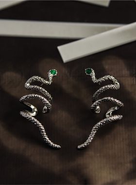 蛇造型项链耳环掌环套装
