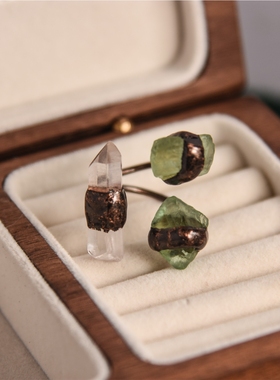 天然原石不定形戒指指环