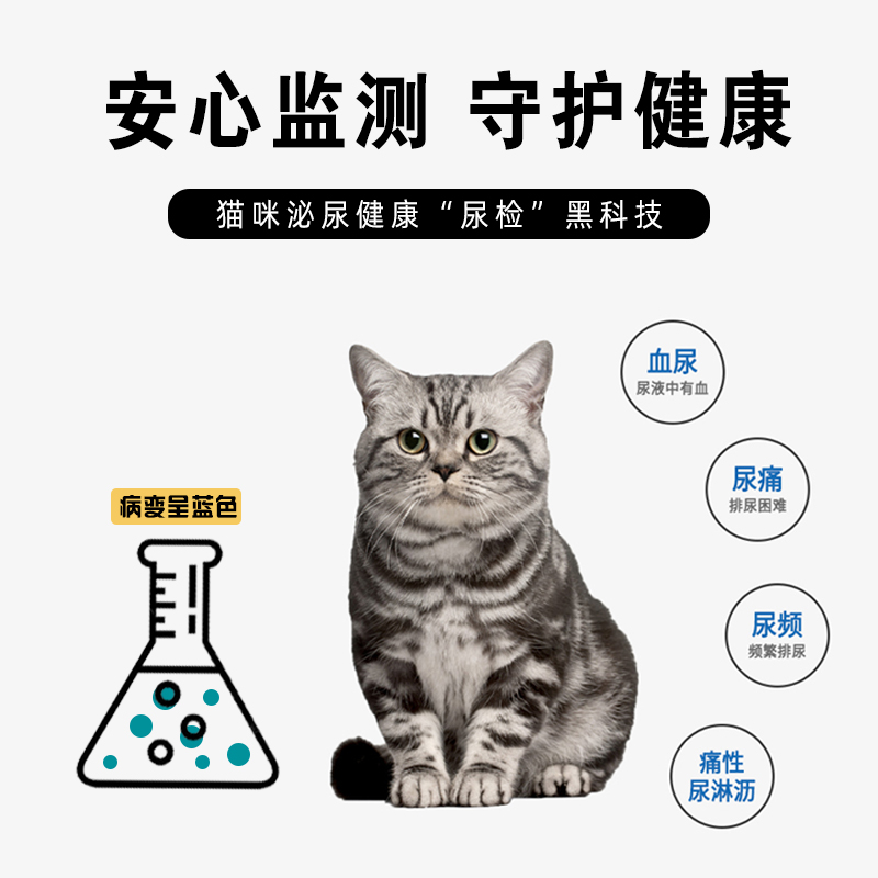 魔力蓝血尿自检颗粒猫咪疾病尿隐血泌尿道问题家用猫砂自检颗粒 - 图2